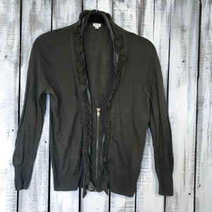 J. Crew Olive Green Utility 2 Zipper front SZ S